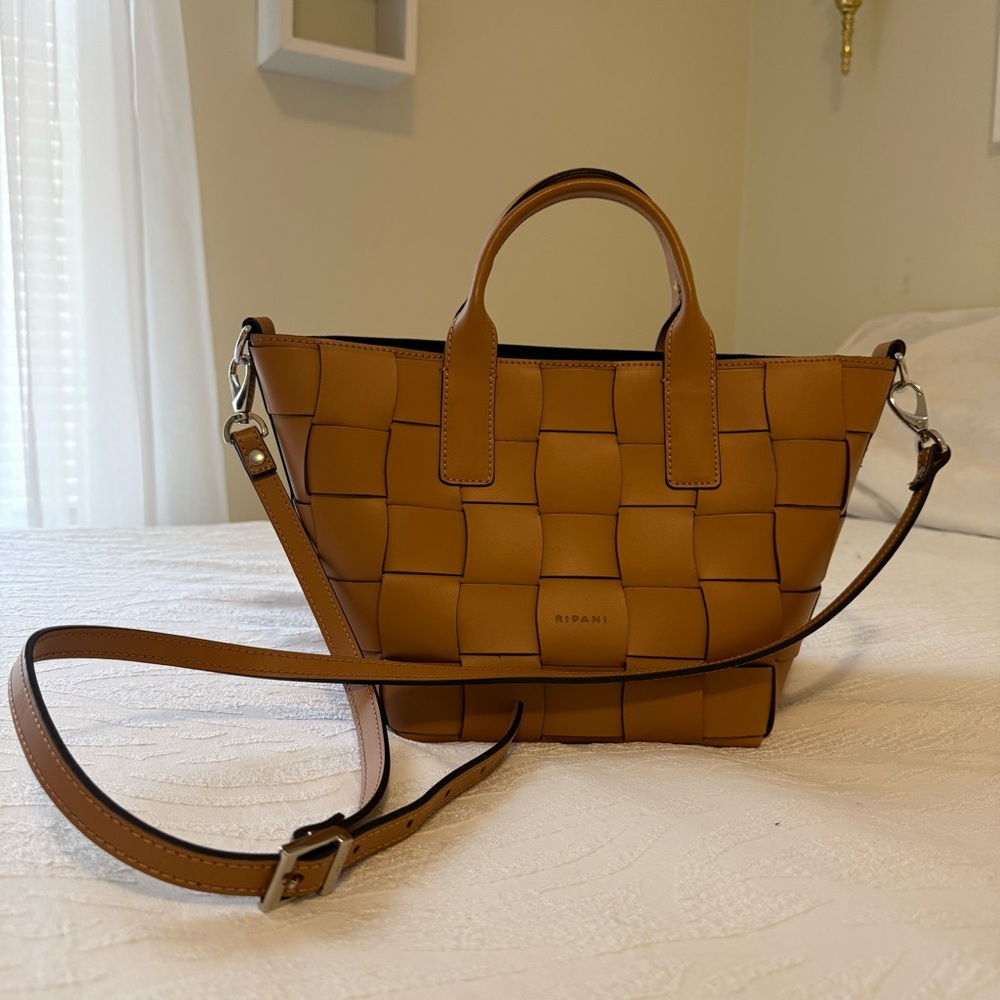 RIPANI Brown Woven Bag